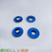 Blue plastic eyelets