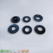 Black plastic eyelets