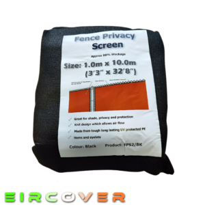 Privacy Netting Black - 1m x 10m (3'2" x 33') 170gsm