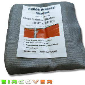 Privacy Netting Grey- 1m x 10m (3'2" x 33') 170gsm