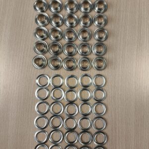 Silver Steel eyelets 10 mm - pack of 30 pcs
