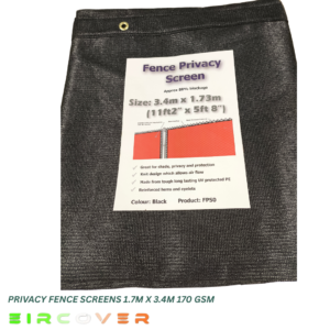 Privacy Netting 1.7m x 3.4m (5'6''-11'2'') Black 170gsm