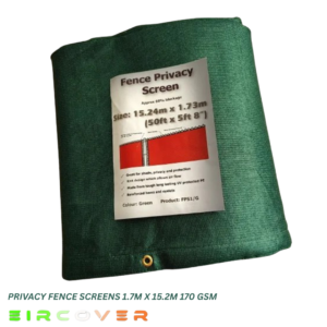Privacy Netting 1.7m x 15.2m (6'-50') Green 170gsm