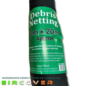 Debris Netting Black - 2m x 20m (6'6''-65'6'') 50gsm