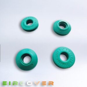 Green plastic eyelets  12mm - 10 pk