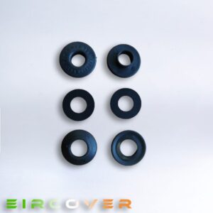 Black plastic eyelets  12mm - 10 pk