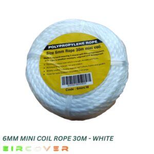 Polypropylene rope 6mm x 30m - White