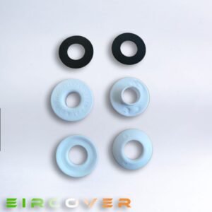 White plastic eyelets  12mm - 10 pk
