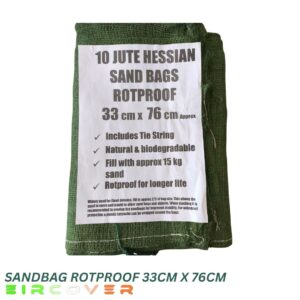 Sandbags Hessian Rot Proof 33cm x 76cm (13'X30') - 10 Pack