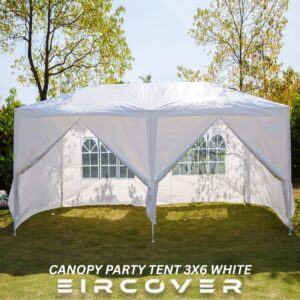 CANOPY PARTY TENT - 3X6 m - White, fully enclosed
