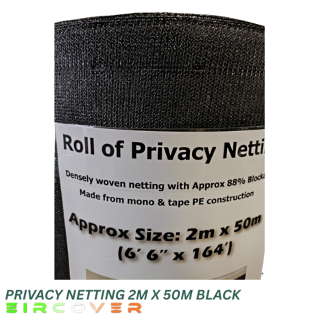 3. Privacy Netting 2x50 Black 3. Privacy Netting 2x50 Black