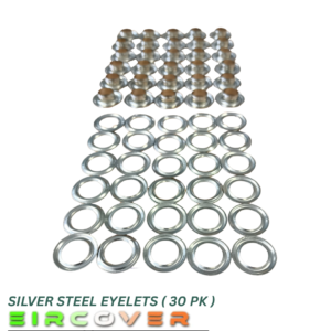 Silver Steel eyelets 10 mm - pack of 30 pcs