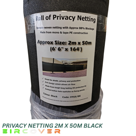 5. Privacy Netting 2x50 Black 5. Privacy Netting 2x50 Black