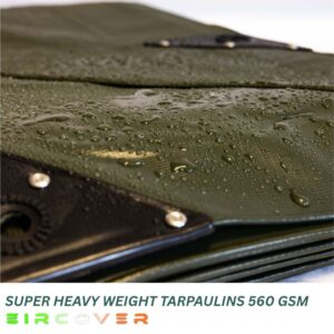 560 GSM 1.3m x 1.9m Olive Green Super Heavyweight Tarpaulin