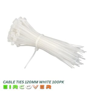 Heavy Duty White Cable Ties 4.8×120mm (100 Pack)