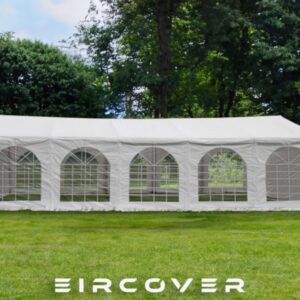 Premium Marquee 4m x 10m PVC Cover - White  / ground bars