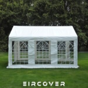 Standard Marquee 5m x 6m PE Cover - White  / ground bars