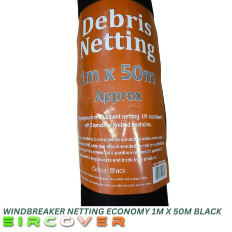 Windbreaker Netting Economy 1m x 50m Black Windbreaker Netting Economy 1m x 50m Black