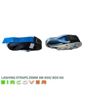 Lashing Ratchet Tie Down Straps - 25mm /3m /400kg Black